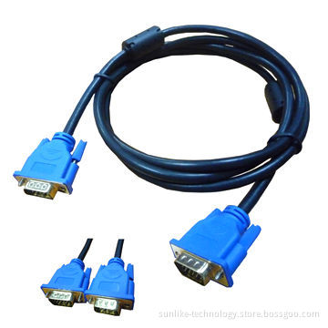 VGA Cable with PE Insulation, 85% Coverage and Molding Type